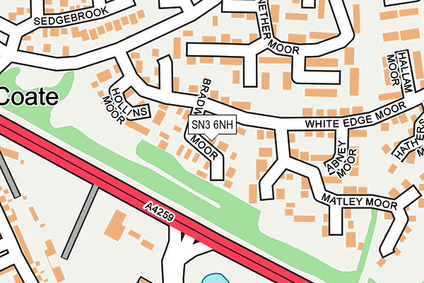 SN3 6NH map - OS OpenMap – Local (Ordnance Survey) SN3 6NH map - OS OpenMap – Local (Ordnance Survey)