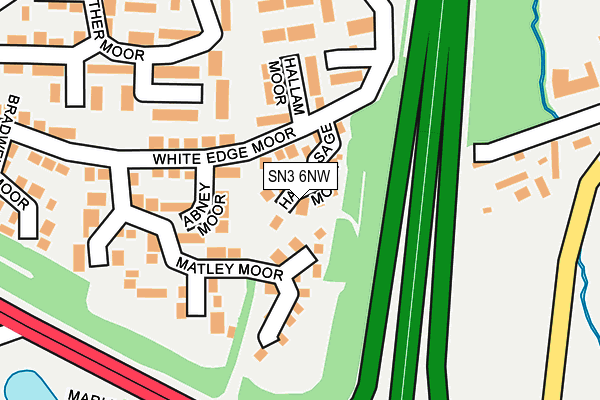 SN3 6NW map - OS OpenMap – Local (Ordnance Survey) SN3 6NW map - OS OpenMap – Local (Ordnance Survey)