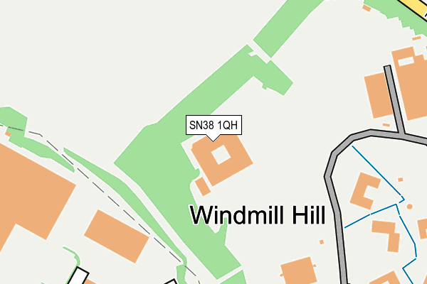 SN38 1QH map - OS OpenMap – Local (Ordnance Survey) SN38 1QH map - OS OpenMap – Local (Ordnance Survey)