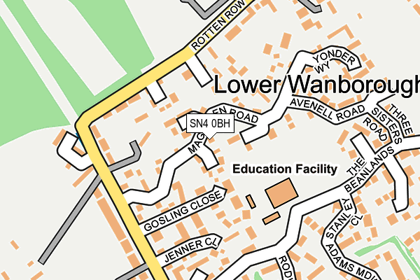 SN4 0BH map - OS OpenMap – Local (Ordnance Survey) SN4 0BH map - OS OpenMap – Local (Ordnance Survey)