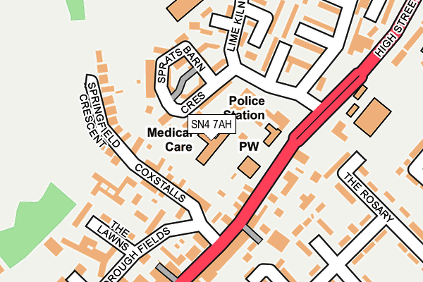 SN4 7AH map - OS OpenMap – Local (Ordnance Survey) SN4 7AH map - OS OpenMap – Local (Ordnance Survey)