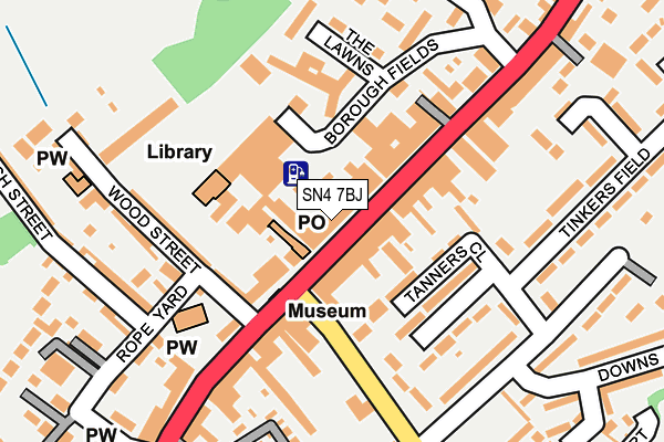 SN4 7BJ map - OS OpenMap – Local (Ordnance Survey) SN4 7BJ map - OS OpenMap – Local (Ordnance Survey)
