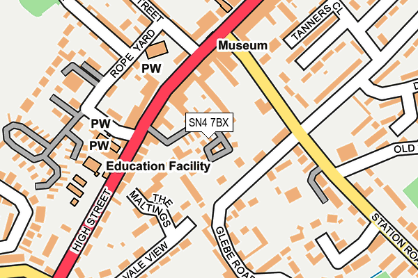 SN4 7BX map - OS OpenMap – Local (Ordnance Survey) SN4 7BX map - OS OpenMap – Local (Ordnance Survey)