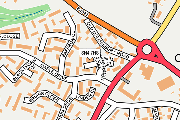 SN4 7HS map - OS OpenMap – Local (Ordnance Survey) SN4 7HS map - OS OpenMap – Local (Ordnance Survey)