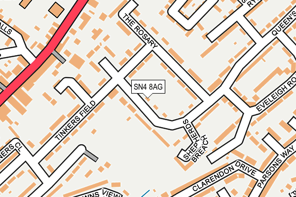 SN4 8AG map - OS OpenMap – Local (Ordnance Survey) SN4 8AG map - OS OpenMap – Local (Ordnance Survey)