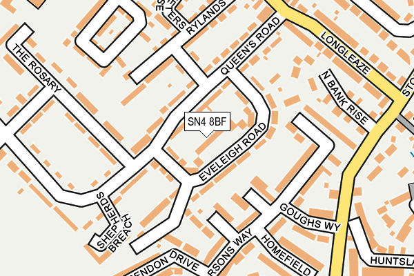 SN4 8BF map - OS OpenMap – Local (Ordnance Survey) SN4 8BF map - OS OpenMap – Local (Ordnance Survey)