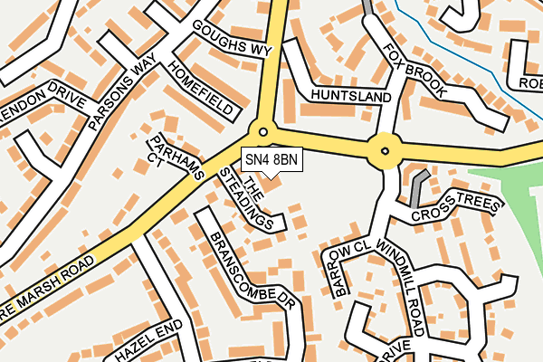 SN4 8BN map - OS OpenMap – Local (Ordnance Survey) SN4 8BN map - OS OpenMap – Local (Ordnance Survey)