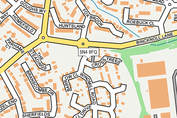 SN4 8FQ map - OS OpenMap – Local (Ordnance Survey) SN4 8FQ map - OS OpenMap – Local (Ordnance Survey)