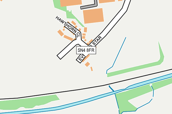 SN4 8FR map - OS OpenMap – Local (Ordnance Survey) SN4 8FR map - OS OpenMap – Local (Ordnance Survey)