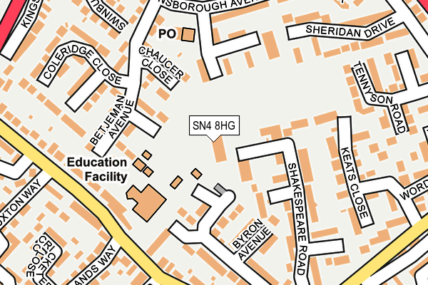 SN4 8HG map - OS OpenMap – Local (Ordnance Survey) SN4 8HG map - OS OpenMap – Local (Ordnance Survey)