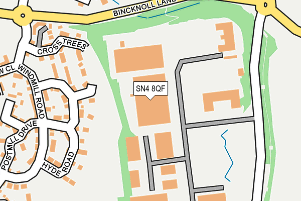 SN4 8QF map - OS OpenMap – Local (Ordnance Survey) SN4 8QF map - OS OpenMap – Local (Ordnance Survey)