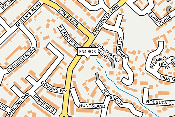 SN4 8QX map - OS OpenMap – Local (Ordnance Survey) SN4 8QX map - OS OpenMap – Local (Ordnance Survey)