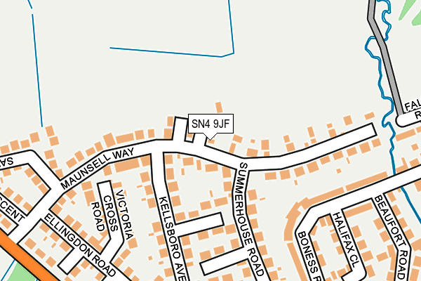 SN4 9JF map - OS OpenMap – Local (Ordnance Survey) SN4 9JF map - OS OpenMap – Local (Ordnance Survey)