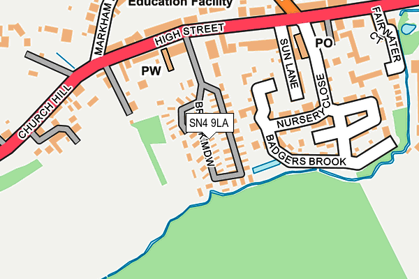 SN4 9LA map - OS OpenMap – Local (Ordnance Survey) SN4 9LA map - OS OpenMap – Local (Ordnance Survey)