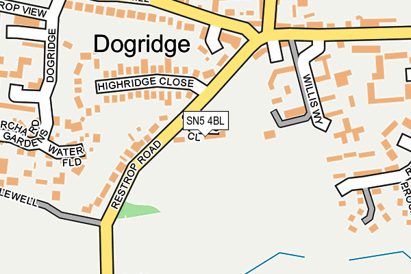 SN5 4BL map - OS OpenMap – Local (Ordnance Survey) SN5 4BL map - OS OpenMap – Local (Ordnance Survey)