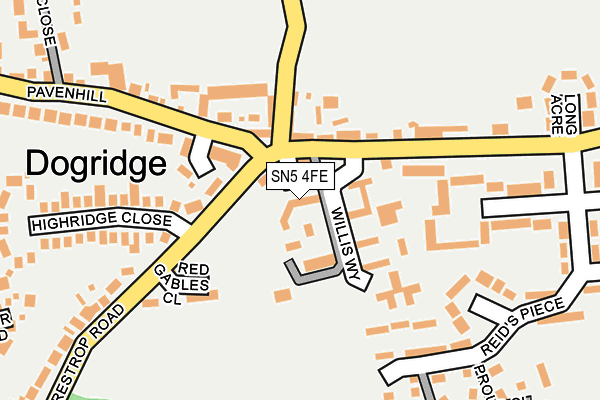 SN5 4FE map - OS OpenMap – Local (Ordnance Survey) SN5 4FE map - OS OpenMap – Local (Ordnance Survey)