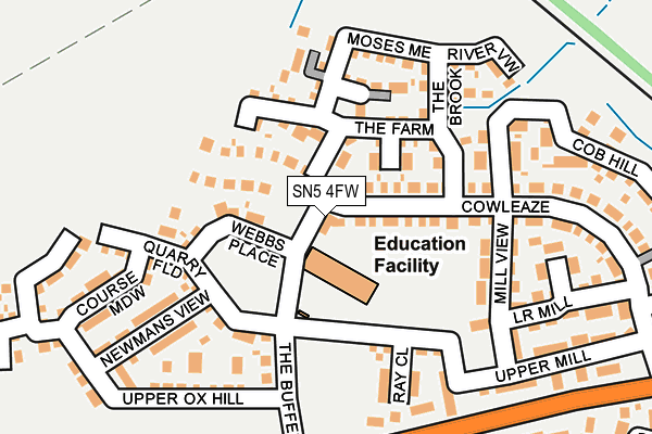 SN5 4FW map - OS OpenMap – Local (Ordnance Survey) SN5 4FW map - OS OpenMap – Local (Ordnance Survey)