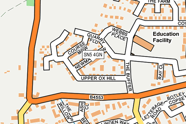 SN5 4GN map - OS OpenMap – Local (Ordnance Survey) SN5 4GN map - OS OpenMap – Local (Ordnance Survey)