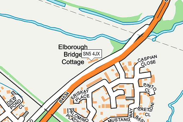 SN5 4JX map - OS OpenMap – Local (Ordnance Survey) SN5 4JX map - OS OpenMap – Local (Ordnance Survey)