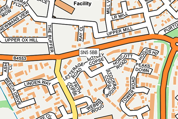 SN5 5BB map - OS OpenMap – Local (Ordnance Survey) SN5 5BB map - OS OpenMap – Local (Ordnance Survey)