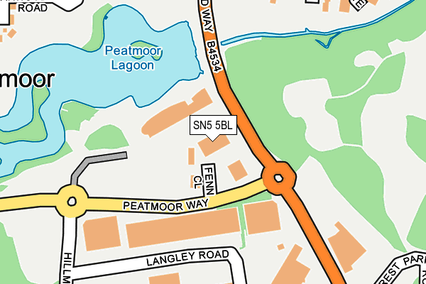 SN5 5BL map - OS OpenMap – Local (Ordnance Survey) SN5 5BL map - OS OpenMap – Local (Ordnance Survey)
