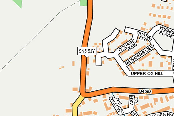 SN5 5JY map - OS OpenMap – Local (Ordnance Survey) SN5 5JY map - OS OpenMap – Local (Ordnance Survey)