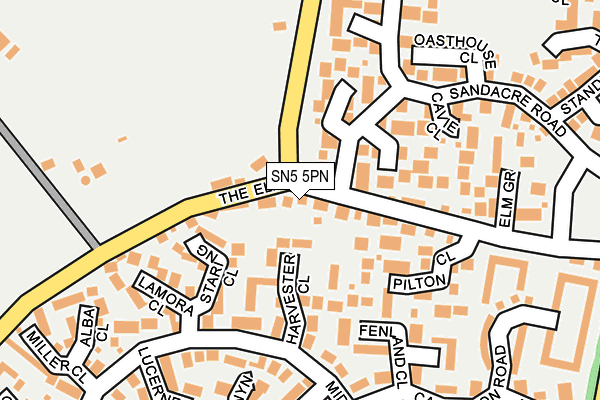 SN5 5PN map - OS OpenMap – Local (Ordnance Survey) SN5 5PN map - OS OpenMap – Local (Ordnance Survey)