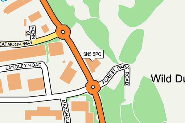 SN5 5PQ map - OS OpenMap – Local (Ordnance Survey) SN5 5PQ map - OS OpenMap – Local (Ordnance Survey)
