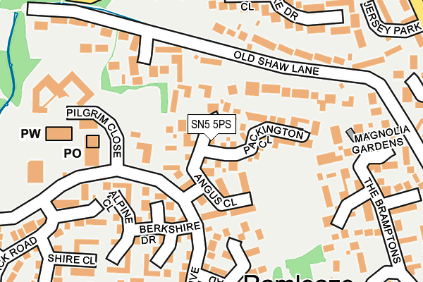 SN5 5PS map - OS OpenMap – Local (Ordnance Survey) SN5 5PS map - OS OpenMap – Local (Ordnance Survey)