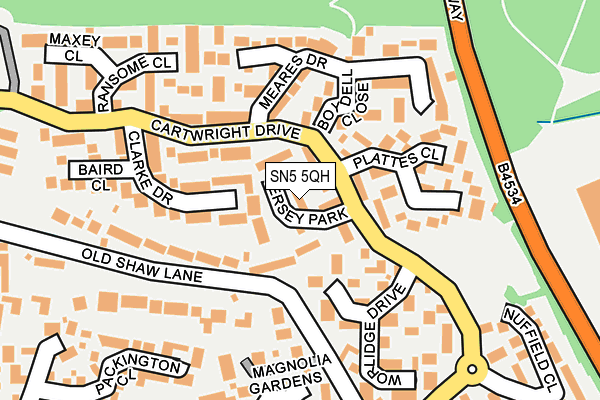 SN5 5QH map - OS OpenMap – Local (Ordnance Survey) SN5 5QH map - OS OpenMap – Local (Ordnance Survey)