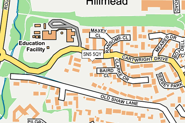 SN5 5QY map - OS OpenMap – Local (Ordnance Survey) SN5 5QY map - OS OpenMap – Local (Ordnance Survey)