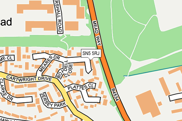 SN5 5RJ map - OS OpenMap – Local (Ordnance Survey) SN5 5RJ map - OS OpenMap – Local (Ordnance Survey)
