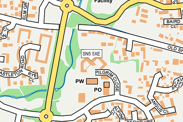 SN5 5XE map - OS OpenMap – Local (Ordnance Survey) SN5 5XE map - OS OpenMap – Local (Ordnance Survey)