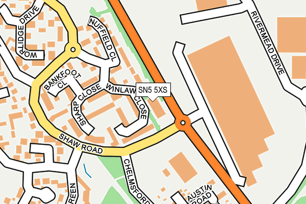 SN5 5XS map - OS OpenMap – Local (Ordnance Survey) SN5 5XS map - OS OpenMap – Local (Ordnance Survey)
