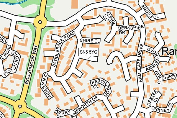 SN5 5YG map - OS OpenMap – Local (Ordnance Survey) SN5 5YG map - OS OpenMap – Local (Ordnance Survey)