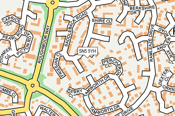 SN5 5YH map - OS OpenMap – Local (Ordnance Survey) SN5 5YH map - OS OpenMap – Local (Ordnance Survey)