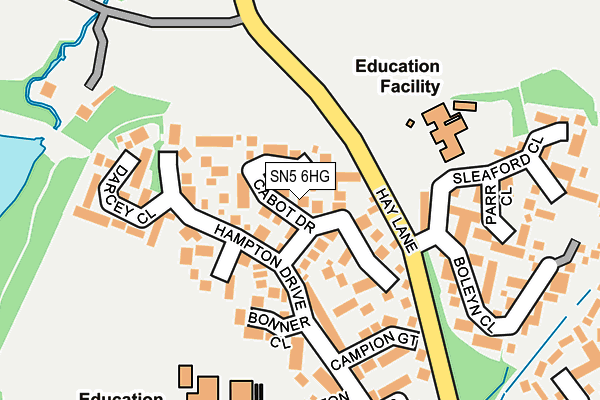 SN5 6HG map - OS OpenMap – Local (Ordnance Survey) SN5 6HG map - OS OpenMap – Local (Ordnance Survey)