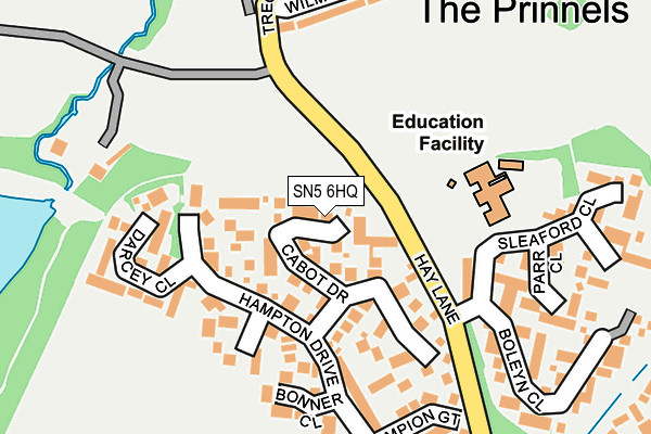 SN5 6HQ map - OS OpenMap – Local (Ordnance Survey) SN5 6HQ map - OS OpenMap – Local (Ordnance Survey)