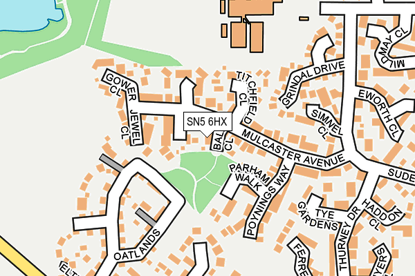 SN5 6HX map - OS OpenMap – Local (Ordnance Survey) SN5 6HX map - OS OpenMap – Local (Ordnance Survey)