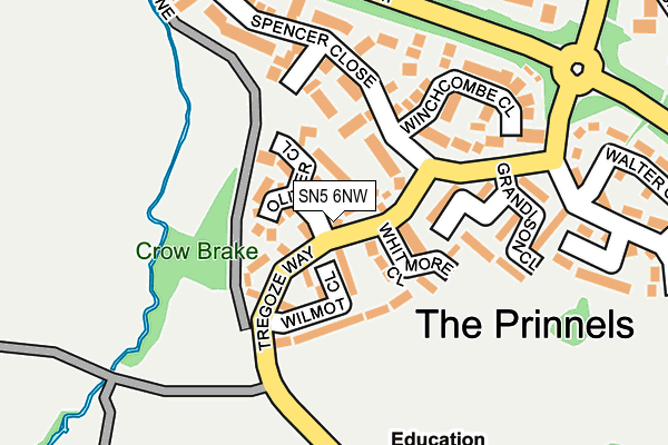SN5 6NW map - OS OpenMap – Local (Ordnance Survey) SN5 6NW map - OS OpenMap – Local (Ordnance Survey)