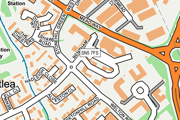 SN5 7FS map - OS OpenMap – Local (Ordnance Survey) SN5 7FS map - OS OpenMap – Local (Ordnance Survey)