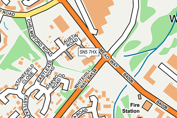SN5 7HX map - OS OpenMap – Local (Ordnance Survey) SN5 7HX map - OS OpenMap – Local (Ordnance Survey)