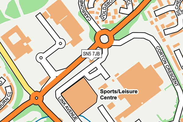 SN5 7JB map - OS OpenMap – Local (Ordnance Survey) SN5 7JB map - OS OpenMap – Local (Ordnance Survey)