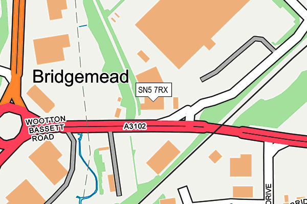 SN5 7RX map - OS OpenMap – Local (Ordnance Survey) SN5 7RX map - OS OpenMap – Local (Ordnance Survey)