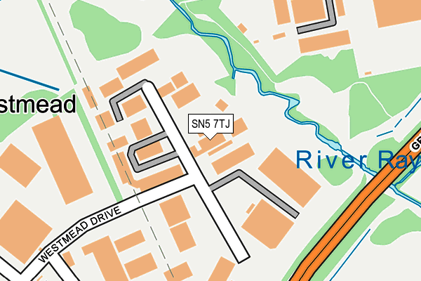SN5 7TJ map - OS OpenMap – Local (Ordnance Survey) SN5 7TJ map - OS OpenMap – Local (Ordnance Survey)