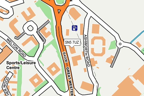 SN5 7UZ map - OS OpenMap – Local (Ordnance Survey) SN5 7UZ map - OS OpenMap – Local (Ordnance Survey)