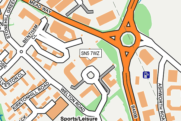 SN5 7WZ map - OS OpenMap – Local (Ordnance Survey) SN5 7WZ map - OS OpenMap – Local (Ordnance Survey)