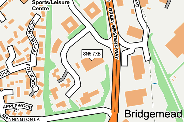 SN5 7XB map - OS OpenMap – Local (Ordnance Survey) SN5 7XB map - OS OpenMap – Local (Ordnance Survey)