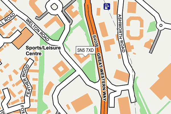 SN5 7XD map - OS OpenMap – Local (Ordnance Survey) SN5 7XD map - OS OpenMap – Local (Ordnance Survey)