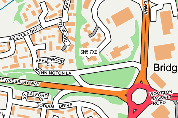 SN5 7XE map - OS OpenMap – Local (Ordnance Survey) SN5 7XE map - OS OpenMap – Local (Ordnance Survey)